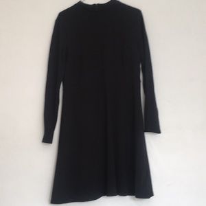 Black turtle neck dress